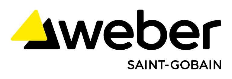Weber Saint-Gobain Logo von Weber Saint-Gobain mit gelbem Dreieck und klarer Schrift.