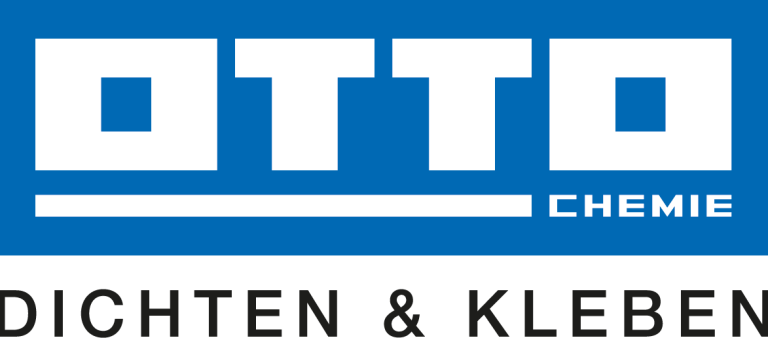 OTTO Chemie Logo von OTTO Chemie mit dem Slogan „Dichten & Kleben“.