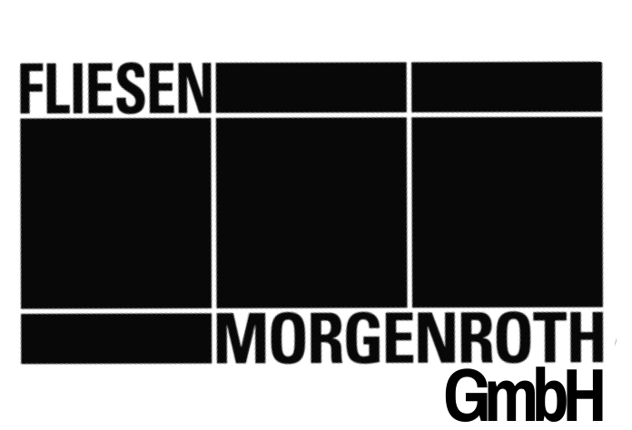 Logo Fliesen Morgenroth GmbH Logo von Fliesen Morgenroth GmbH in Schwarz-Weiß mit typografischem Design.