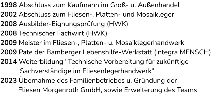 Lebenslauf Sven Morgenroth beruflicher Werdegang Sven Morgenroth